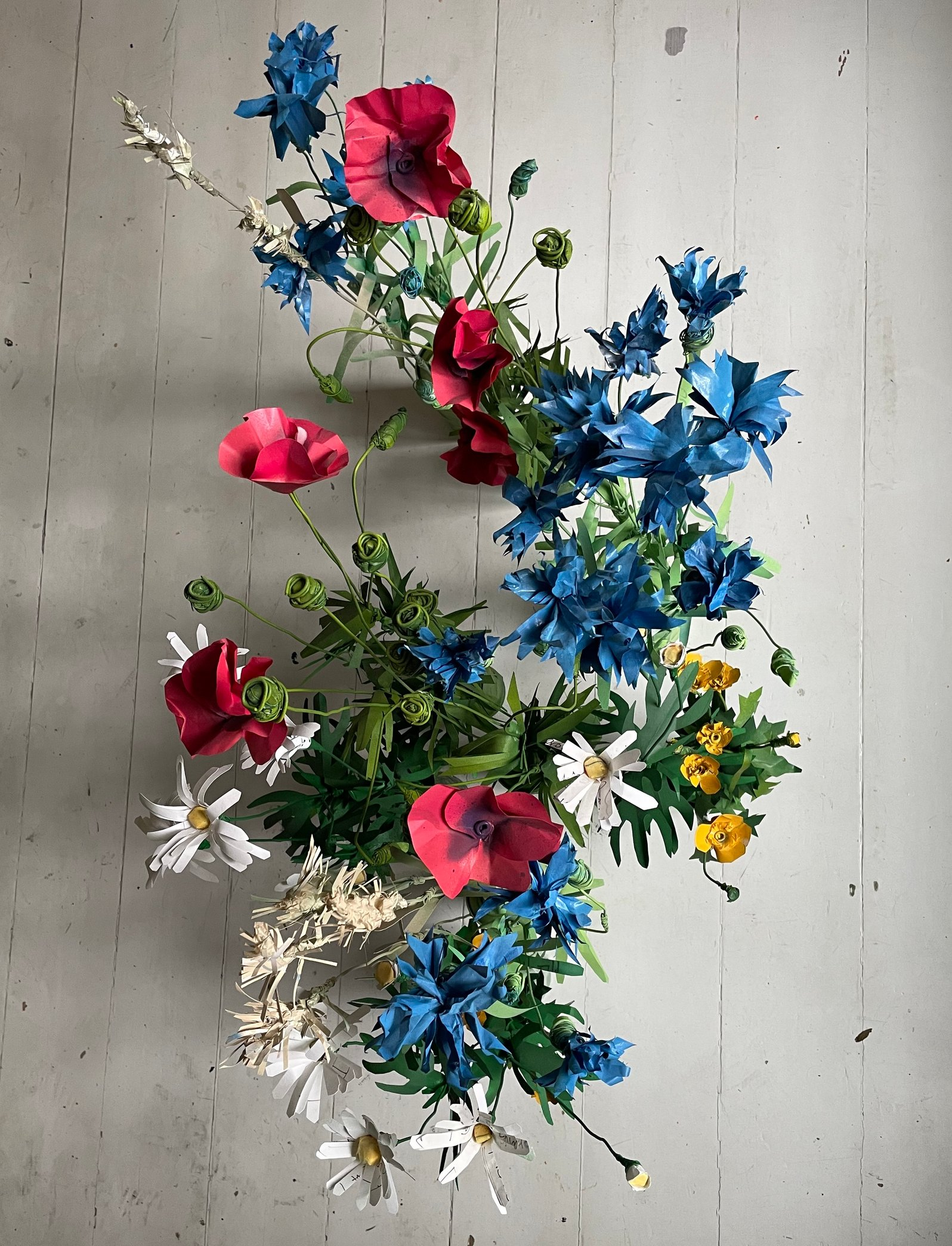 Ditch Border Flowers, mixed 9 pieces, close up