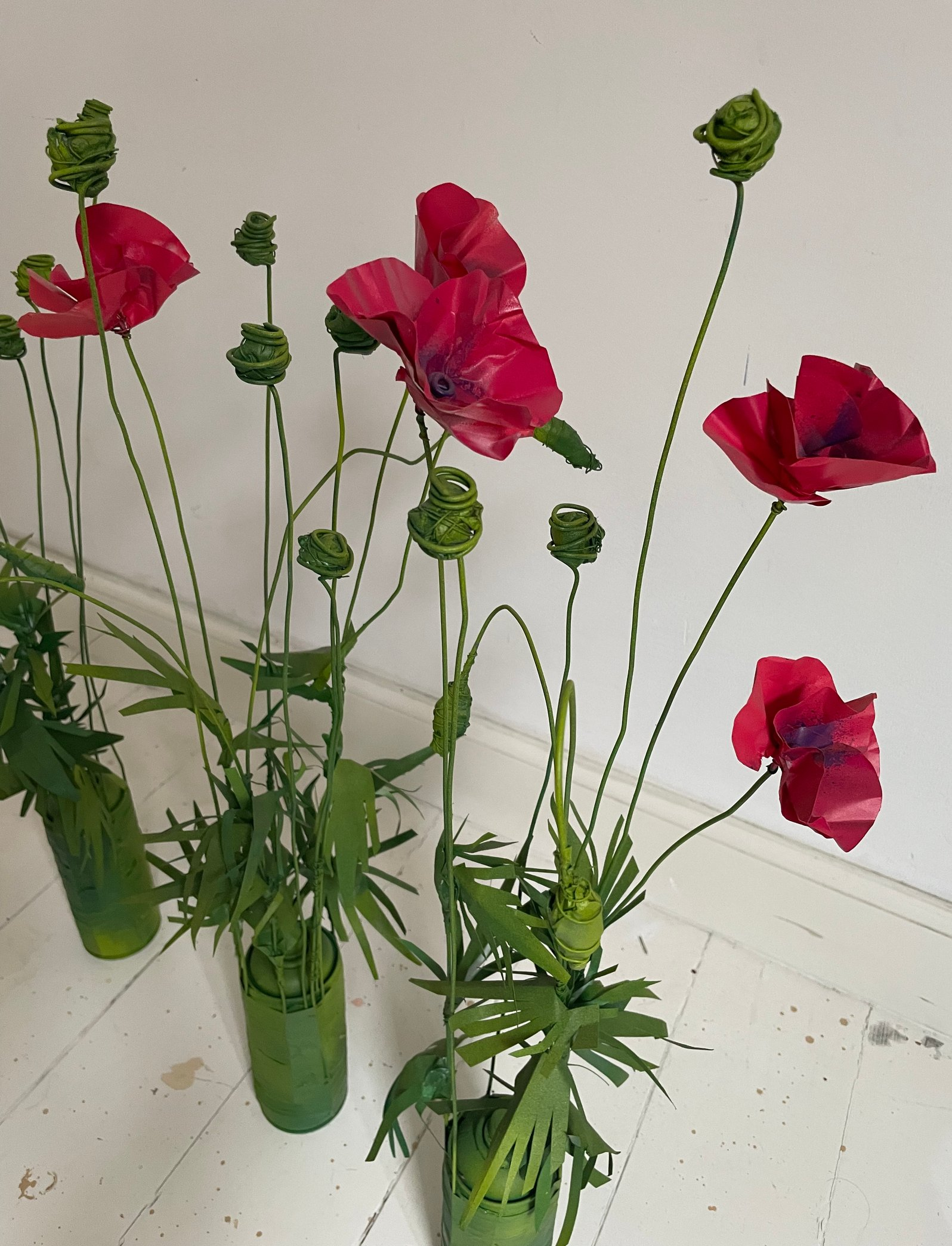 Ditch Border Flowers, red #1, #2, #3
